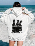 Women'WB shield Dog Print Drawstring Pocket Hoodie, 2024 New Style Fashion Casual Hooded Sweatshirt for Daily Holiday...