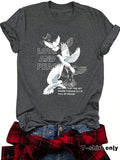 Women'WB shield Dove Print Round Neck Tee, Fashion Casual Crew Neck T-Shirt for Daily Holiday Vacation Outdoor Wear,...