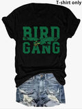 Women'WB shield Eagle & Letter Print Round Neck Tee, Fashion Casual Short Sleeve T-shirt for Daily Wear, Ladies Summer...