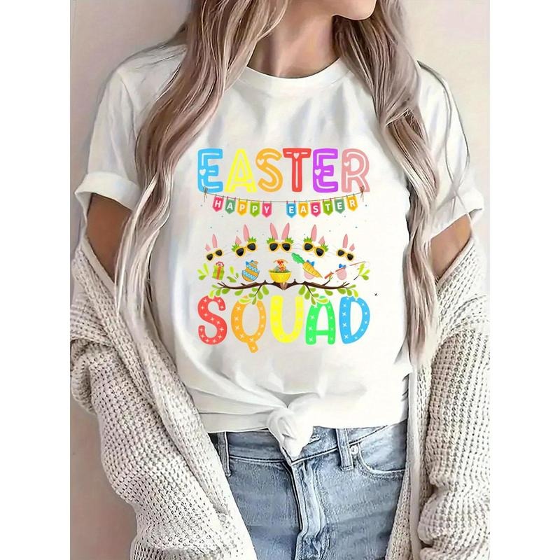 Women'WB shield Easter Squad Bunny Rabbit T-Shirt