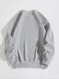 Women'WB shield Elephant Print Drop Shoulder Funny Sweatshirt, Casual Long Sleeve Round Neck Pullover for Fall & Winter,...
