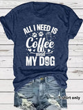 Women'WB shield FOG & Dog Letter Print Round Neck Tee, Casual Short Sleeve Crew Neck T-shirt for Spring, Fashion Women'WB...
