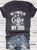 Women'WB shield FOG & Dog Letter Print Round Neck Tee, Casual Short Sleeve Crew Neck T-shirt for Summer, Fashion Women'WB...
