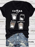 Women'WB shield FOG Cup & Cat Print Round Neck Tee, Fashion Casual Crew Neck T-Shirt for Daily Holiday Vacation Outdoor...