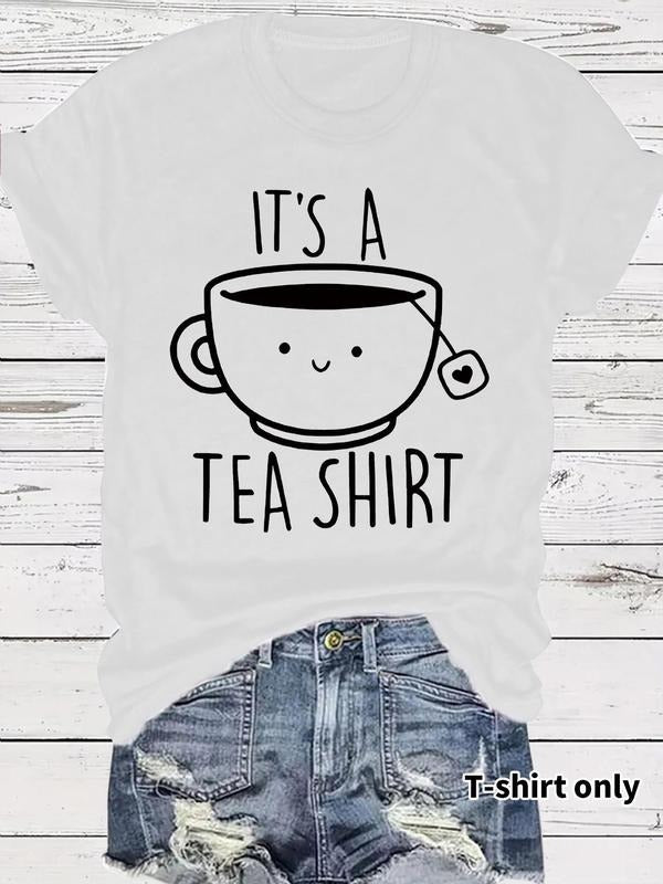 Women'WB shield FOG Print Round Neck Tee, Fashion Casual Crew Neck T-Shirt for Daily Holiday Vacation Outdoor Wear,...