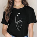 Women'WB shield Fashion T-shirt Pattern Printed Cute Top Loose Short Sleeved Women'WB shield Leisure Comfortable T-shirt...