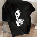 Women'WB shield Figure & Hand Print Drop Shoulder Tee, Fashion Casual Short Sleeve Crew Neck T-shirt for Daily Holiday...