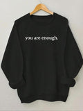 Women'WB shield Figure & Letter Print Drop Shoulder Sweatshirt, Casual Crew Neck Long Sleeve Pullover for Daily Wear,...