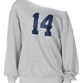 Women'WB shield Figure Print Asymmetrical Neck Pullover, Casual Drop Shoulder Long Sleeve Sweatshirt for Spring & Fall,...