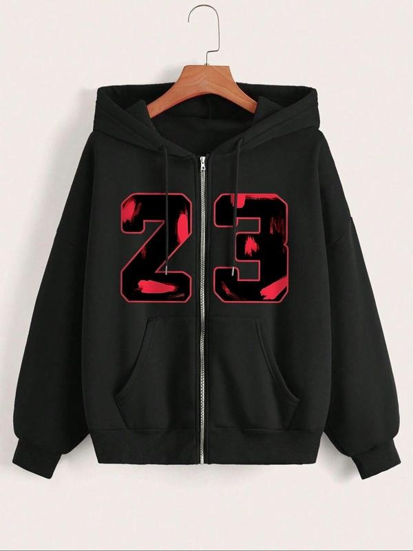 Women'WB shield Figure Print Zip Up Hoodie, Casual Long Sleeve Hooded Sweatshirt for Daily Wear, Ladies TNF for Spring &...