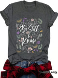 Women'WB shield Floral & Butterfly Print Round Neck Tee, Trendy Casual Crew Neck Short Sleeve T-shirt for Daily Wear,...