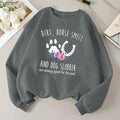 Women'WB shield Floral & Letter Print Drop Shoulder Sweatshirt, Casual Long Sleeve Round Neck Pullover for Daily Wear,...