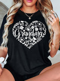 Women'WB shield Floral & Letter Print Drop Shoulder Tee, Casual Short Sleeve Round Neck T-Shirt for Summer, Women'WB...