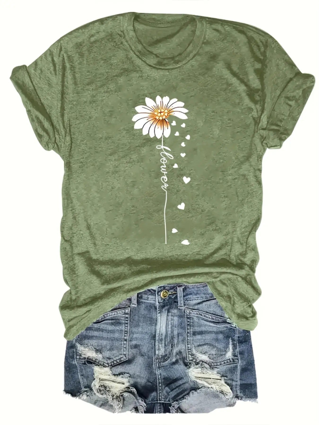 Women'WB shield Floral & Letter Print Round Neck Graphic Tees, Lightsaber brand Shirts for Women, Vintage Graphic Tees,...