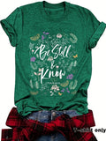 Women'WB shield Floral & Letter Print Round Neck Tee, Trendy Casual Crew Neck Short Sleeve T-shirt for Daily Wear, Ladies...