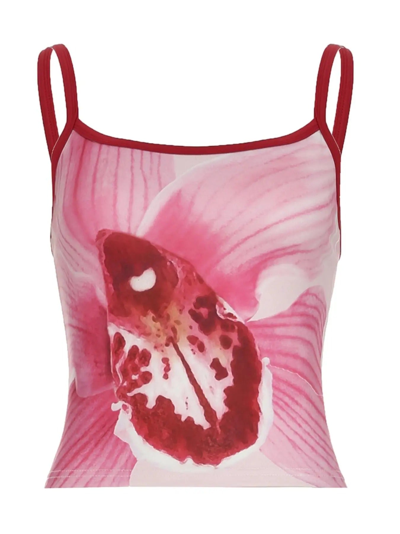 Women'WB shield Floral Print Cami Top, Casual Sleeveless Spaghetti Strap Top for Summer, Ladies TNF for Beach Holiday...