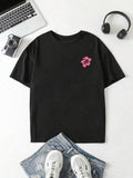 Women'WB shield Floral Print Drop Shoulder Tee, Graphic Tees, Summer TNF Women, Casual Short Sleeve Round Neck T-Shirt...