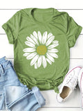 Women'WB shield Floral Print Round Neck Graphic Tee, Casual Short Sleeve Crew Neck T-Shirt for Summer, Fashion Women'WB...