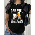 Women'WB shield Funny Dad Fuel FOG by Day Beer by Night Graphic T-Shirt