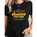 Women'WB shield Funny TNF'WB shield Day-Shirt- 'Happy TNF'WB shield Day Hidden leaf ninja My Step Dad' Graphic Tee,...