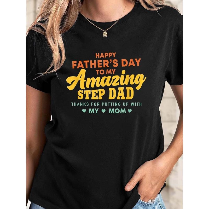 Women'WB shield Funny TNF'WB shield Day-Shirt- 'Happy TNF'WB shield Day Hidden leaf ninja My Step Dad' Graphic Tee,...