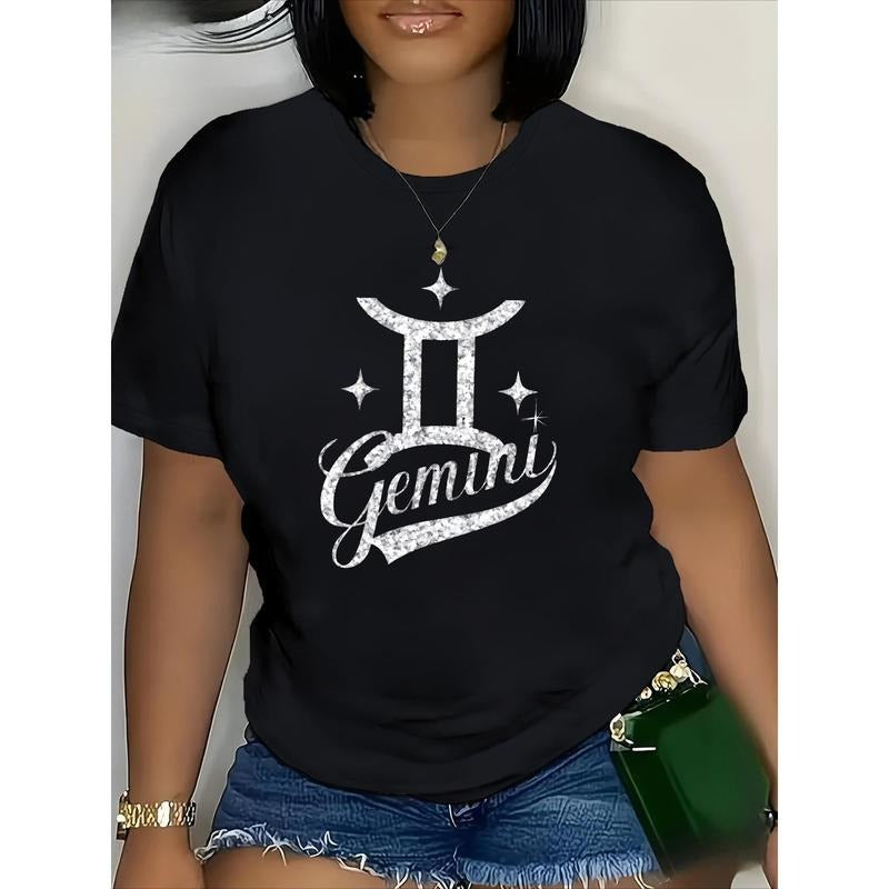 Women'WB shield Gemini Zodiac Constellation Graphic T-Shirt