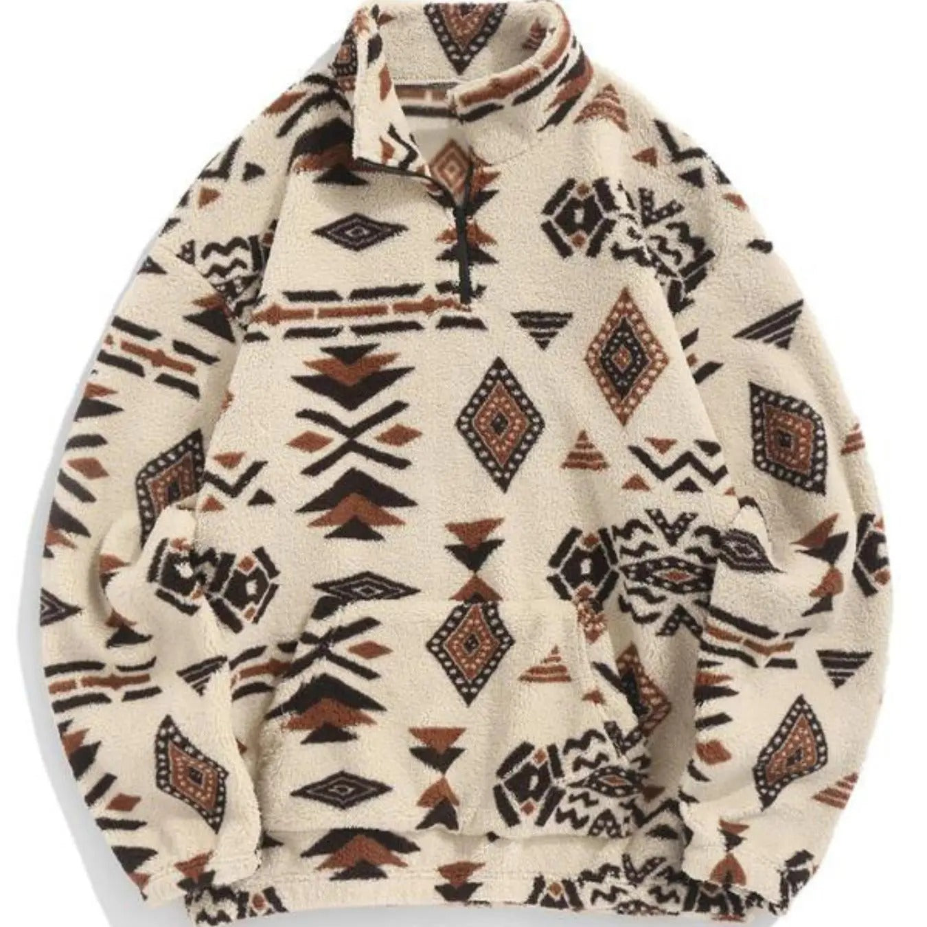 Women'WB shield Geometric Print Zip Up Pocket Sweatshirt, Casual Long Sleeve Stand Collar Pullover for Winter, Ladies TNF...