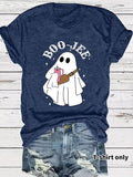 Women'WB shield Ghost & Letter Print Round Neck Tee, Casual Short Sleeve Crew Neck T-shirt for Summer, Fashion Women'WB...