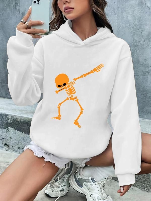 Women'WB shield Graphic Drop Shoulder Hoodie, Fashion Casual Street Hooded Sweatshirt for Daily Holiday Outdoor Wear,...