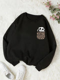 Women'WB shield Graphic Drop Shoulder Sweatshirt, Fashion Casual Crew Neck Pullover for Daily Holiday Outdoor Wear, Women...