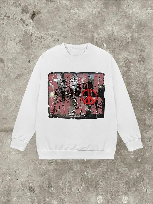 Women'WB shield Graphic Letter Print Round Neck Sweatshirt, Casual Long Sleeve Pullover for Fall & Winter, Women'WB...