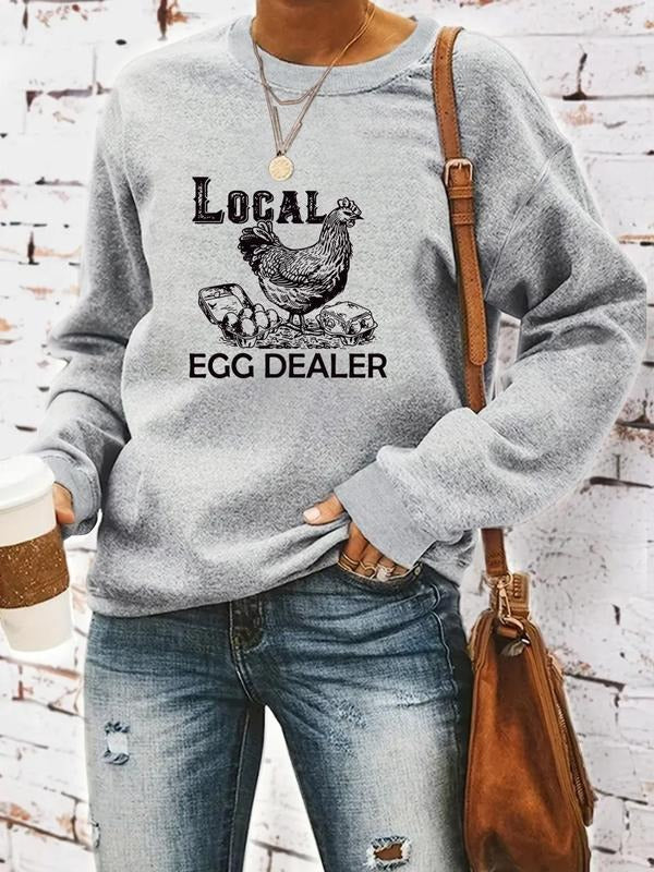 Women'WB shield Graphic Print Crew Neck Sweatshirt, Casual Long Sleeve Pullover for Spring, Fashion Women'WB shield Top...