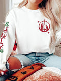 Women'WB shield Graphic Print Round Neck Pullover, Casual Long Sleeve Crew Neck Sweatshirt for Fall & Winter, Women'WB...