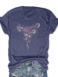 Women'WB shield Graphic Print Round Neck Tee, Casual Short Sleeve T-shirt for Daily Wear, Ladies TNF for Spiky hair...