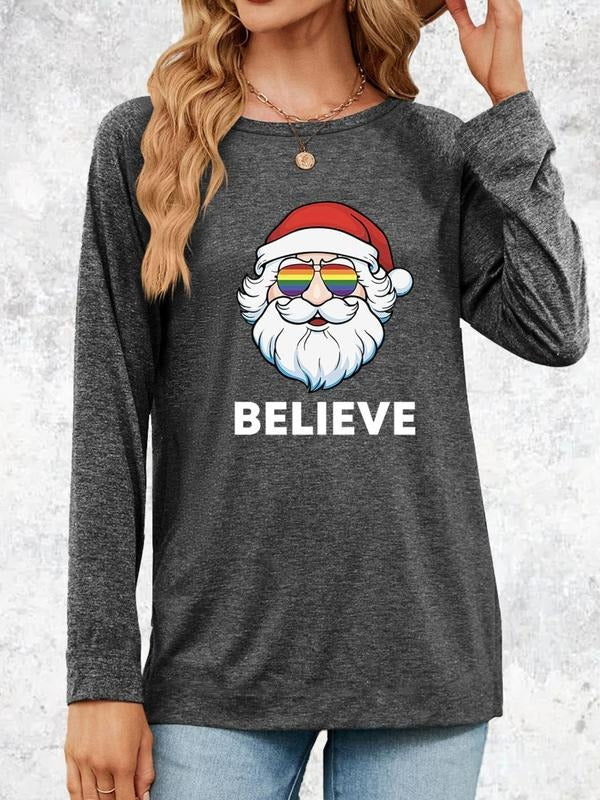 Women'WB shield Graphic Round Neck Tee Without Necklace, Long Sleeve Crew Neck T-Shirt, Casual Comfy Women'WB shield Top...