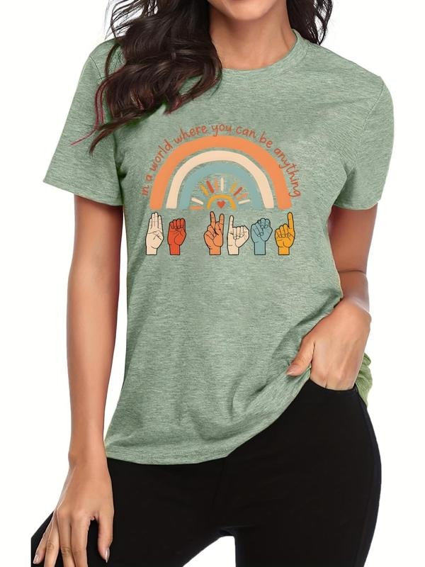 Women'WB shield Graphic Round Neck Tee, Fashion Casual Letter Print Short Sleeve T-Shirt for Daily Holiday Vacation...