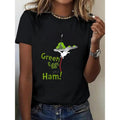 Women'WB shield Green Egg & Ham Graphic T-Shirt