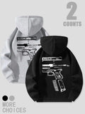 Women'WB shield Gun Print Hoodie, Fashion Casual Hooded Sweatshirt for Daily Holiday Outdoor Wear, Ladies TNF for Spring...