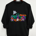 Women'WB shield Halloween Cartoon Ghost Print Crew Neck Sweatshirt, Casual Long Sleeve Pullover for Daily Wear, Ladies...
