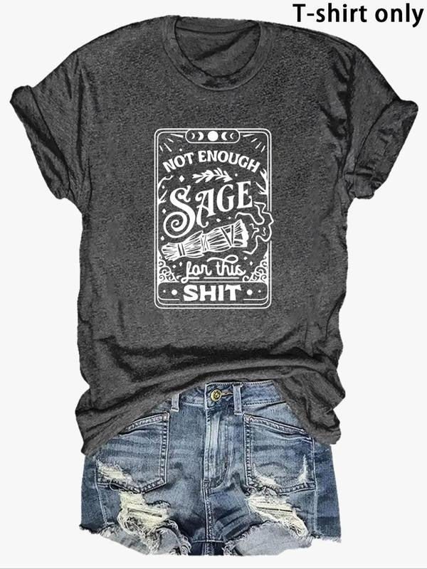 Women'WB shield Halloween Letter Print Round Neck Graphic Tee, Vintage Trendy Casual Short Sleeve T-shirt for Daily Wear,...