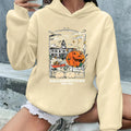 Women'WB shield Halloween Print Hoodie, Casual Long Sleeve Hooded Sweatshirt for Daily Holiday Outdoor Wear, Ladies...