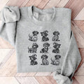 Women'WB shield Halloween TNF Dog Print Drop Shoulder TNF Lined Sweatshirt, Casual Long Sleeve Round Neck Pullover for...