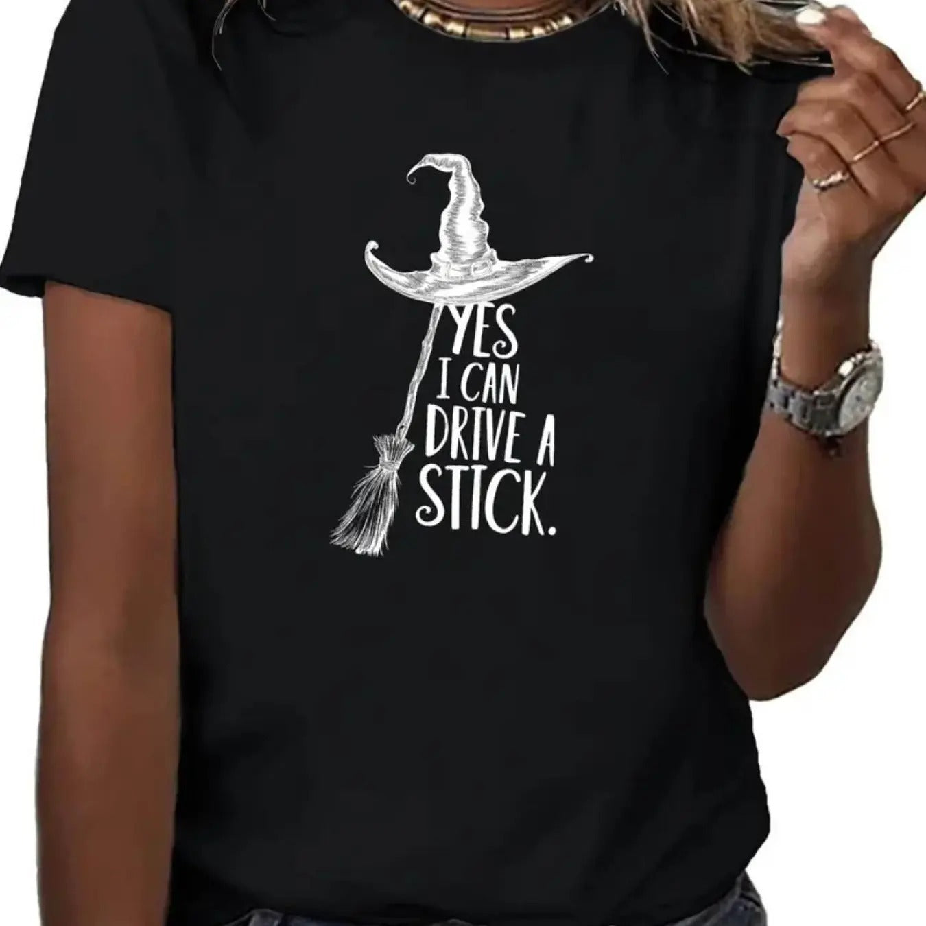 Women'WB shield Halloween TNF Letter Print Round Neck Tee, Casual Short Sleeve Crew Neck T-shirt for Spiky hair fighters...