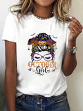 Women'WB shield Halloween TNF Round Neck Graphic Tee, Casual Short Sleeve Crew Neck T-Shirt for Summer, Fashion Women'WB...