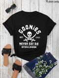 Women'WB shield Halloween TNF Round Neck Graphic Tee, Fashion Casual Short Sleeve T-shirt for Daily Holiday Vacation...