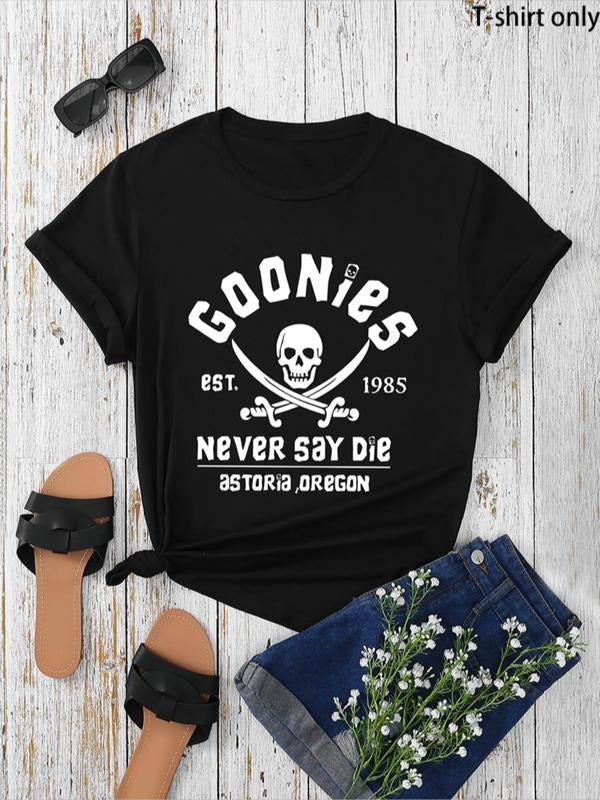 Women'WB shield Halloween TNF Round Neck Graphic Tee, Fashion Casual Short Sleeve T-shirt for Daily Holiday Vacation...