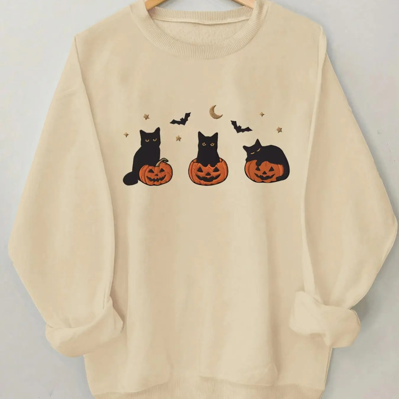 Women'WB shield Halloween TNF Sweatshirt, Casual Long Sleeve Round Neck Pullover for Daily Wear, Ladies Spring & Fall TNF...
