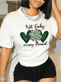 Women'WB shield Heart Letter Print Short Sleeve T-shirt, Casual Round Neck Graphic Tee for Summer, Summer TNF Women,...