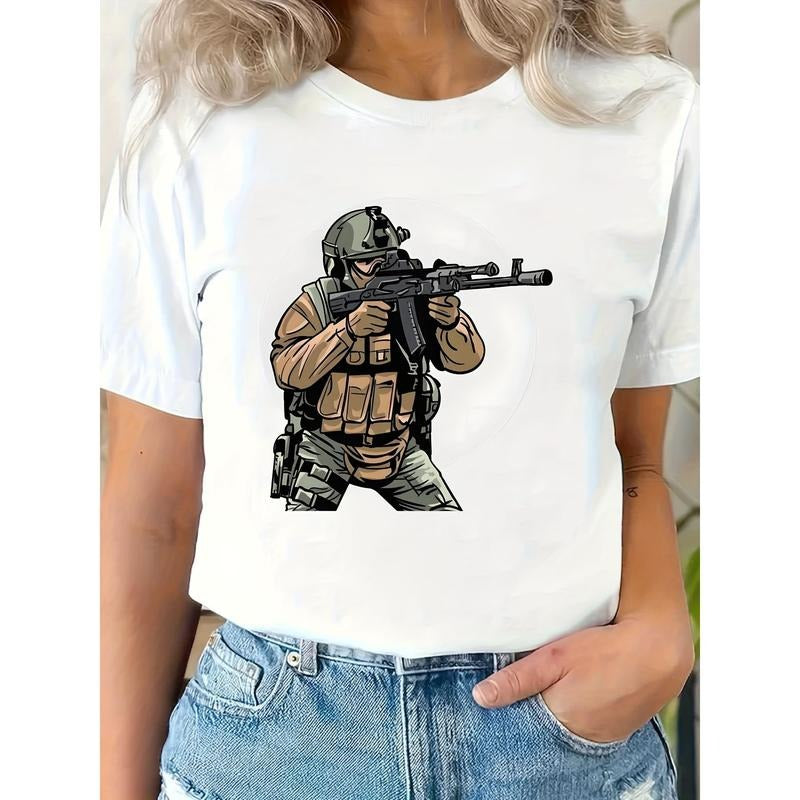 Women'WB shield Hip Hop Graphic T-Shirt