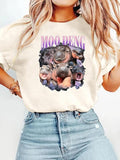 Women'WB shield Hippo Round Neck Graphic Tee, Fashion Casual Short Sleeve T-shirt for Daily Wear, Ladies Summer TNF, Top...